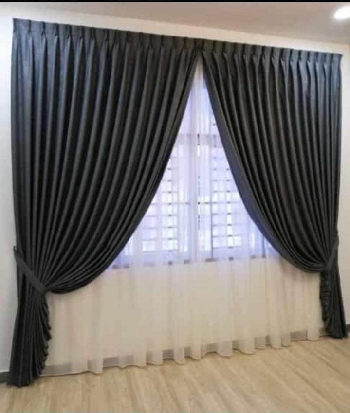 Warm-toned bedroom curtains Riyadh — luxury home décor with soft fabric drapes